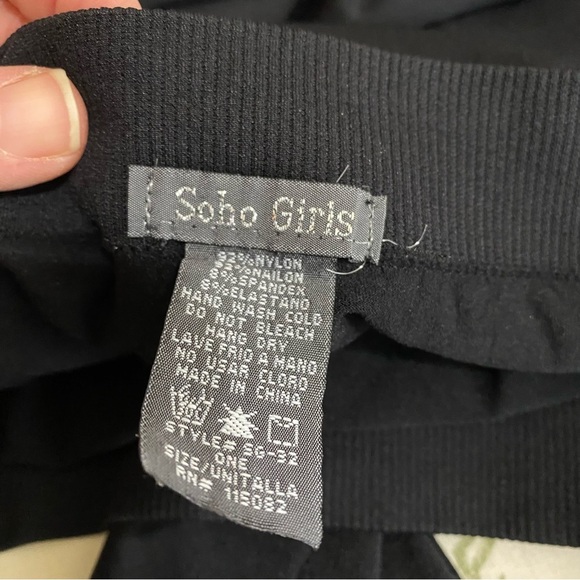 Soho Girls Comfy Seamless Black Full Leggings OSFM - Picture 5 of 5